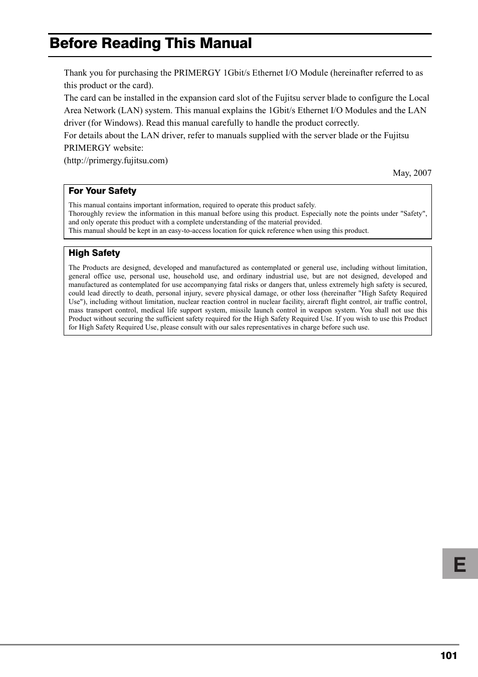 FUJITSU PG-FCS102 User Manual | 98 pages