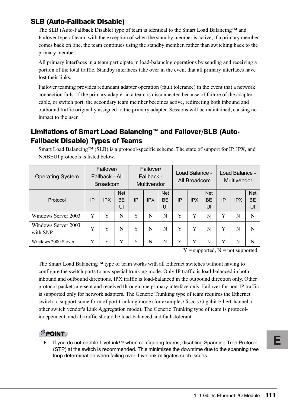 Slb (auto-fallback disable)"(pg.111), Slb (auto-fallback disable) | FUJITSU PG-FCS102 User Manual | Page 11 / 98