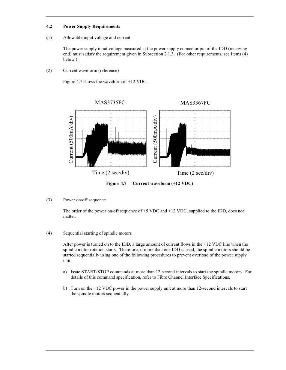 2 power supply requirements | FUJITSU MAS3367FC User Manual | Page 59 / 114