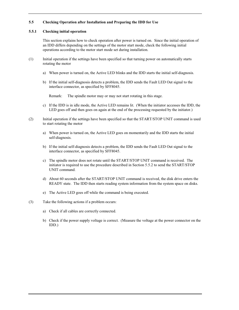 1 checking initial operation | FUJITSU MAS3367FC User Manual | Page 68 / 114