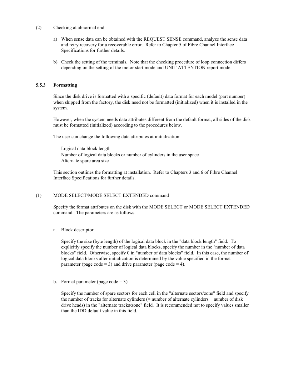 3 formatting | FUJITSU MAS3367FC User Manual | Page 72 / 114