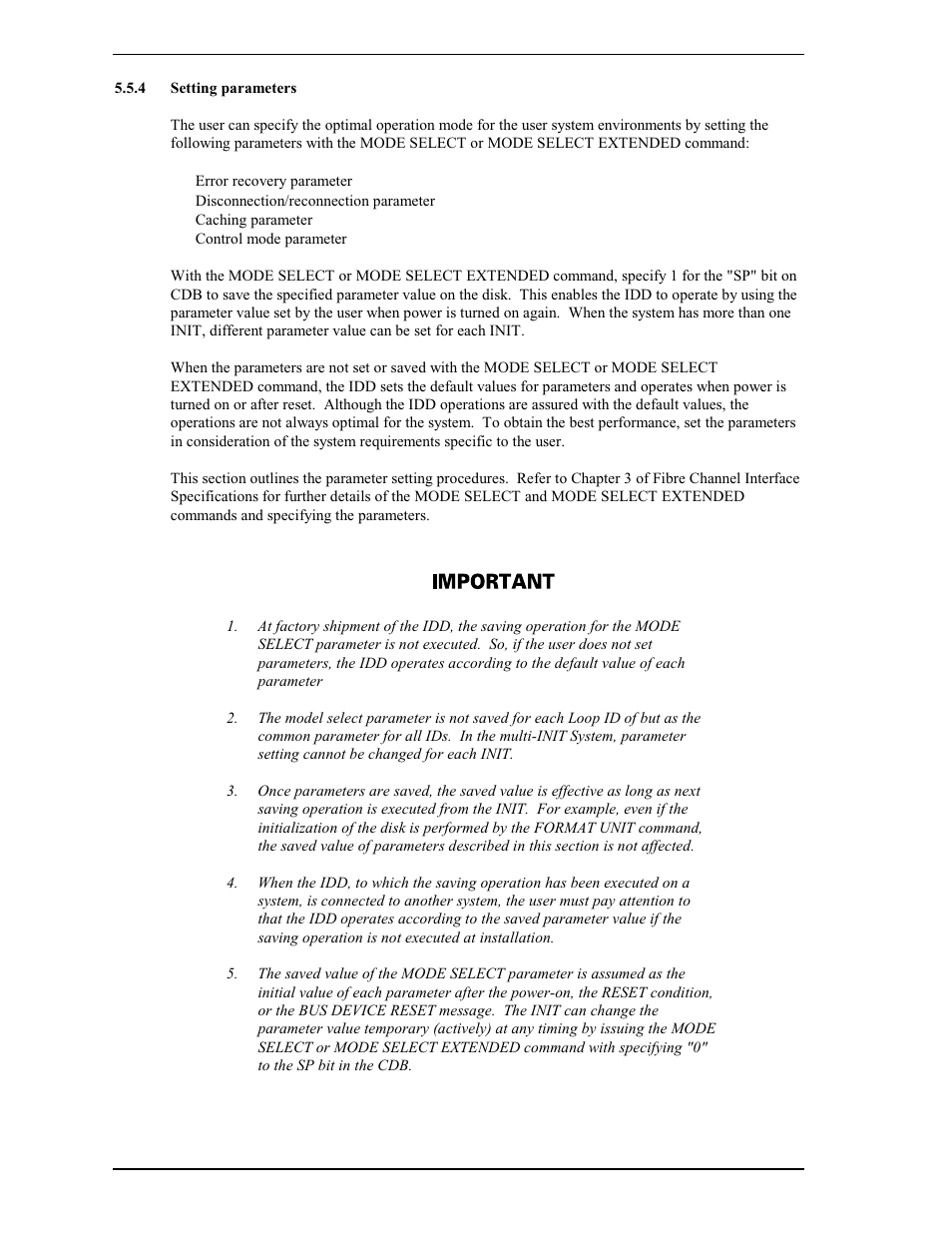 4 setting parameters | FUJITSU MAS3367FC User Manual | Page 74 / 114