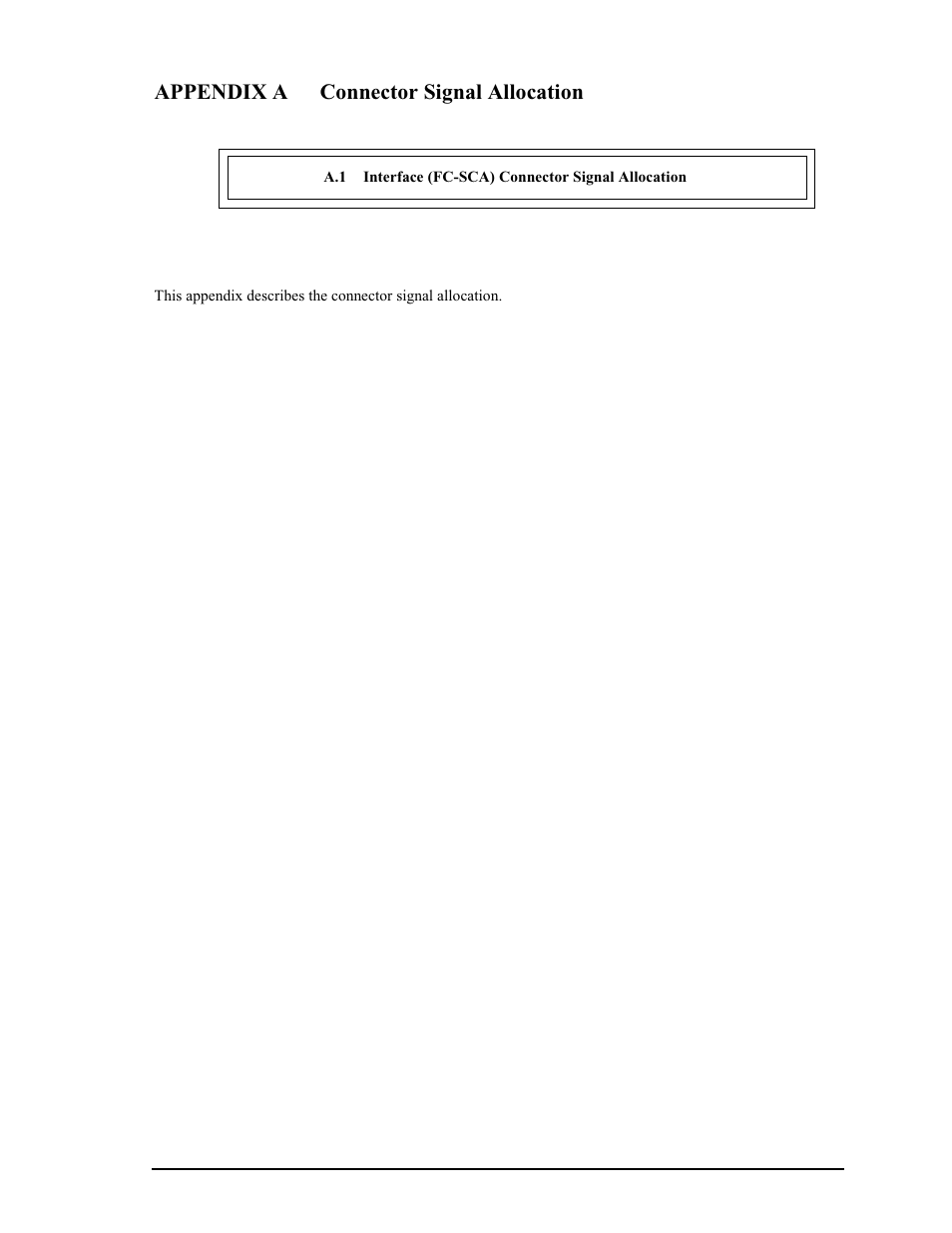 Appendix a connector signal allocation | FUJITSU MAS3367FC User Manual | Page 99 / 114