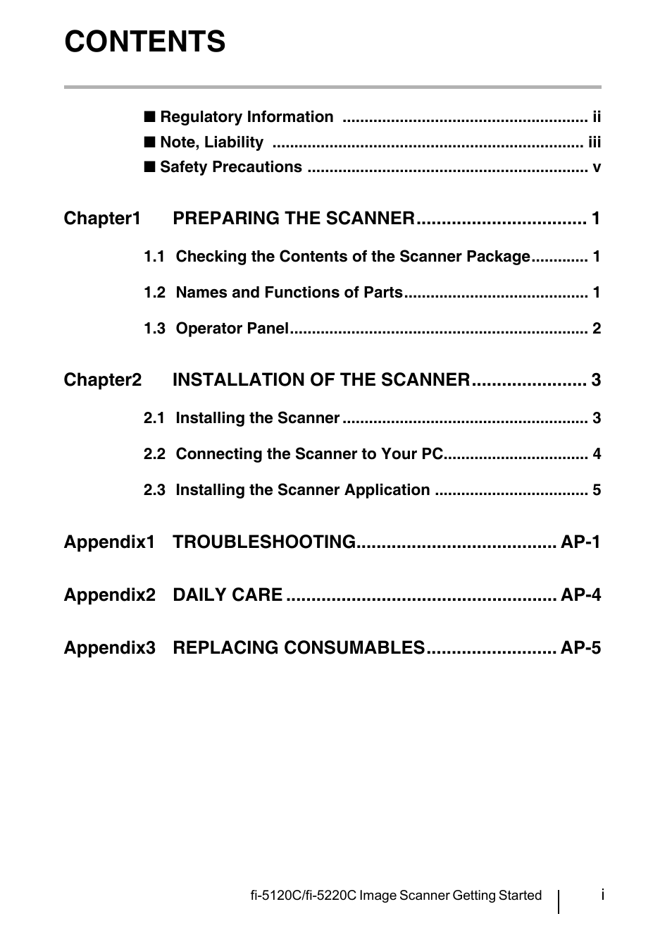 FUJITSU fi-5120C User Manual | Page 3 / 28