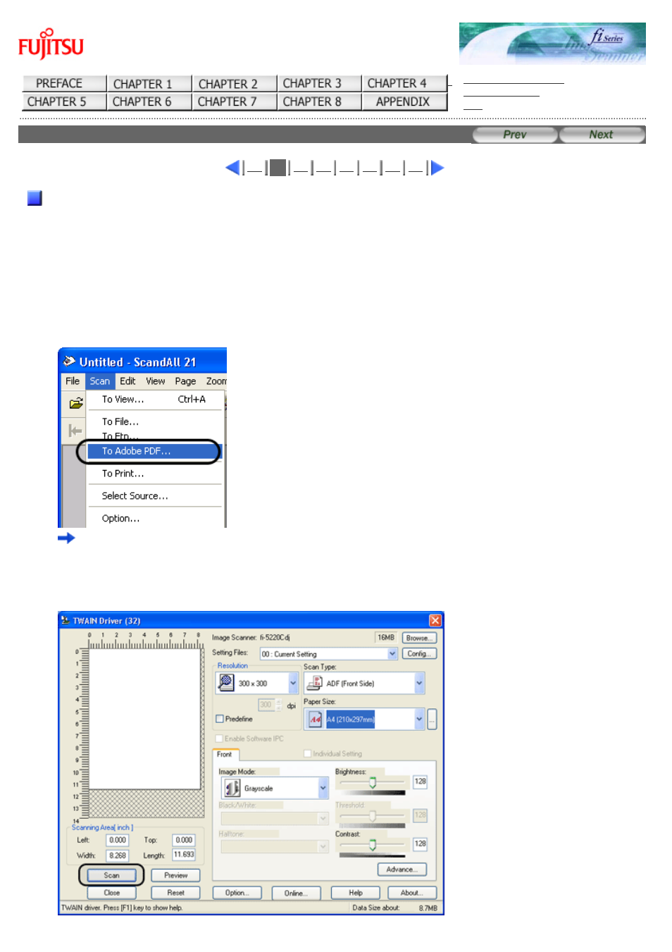 Using scandall 21 | FUJITSU Image Scanner fi-5220C User Manual | Page 66 / 157