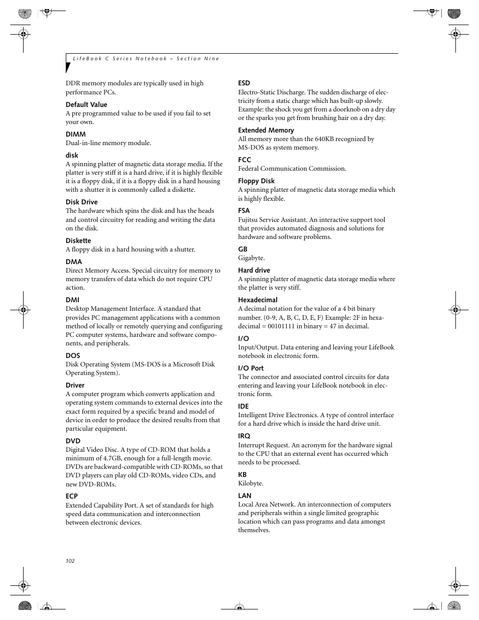 FUJITSU LIFEBOOK C2111 User Manual | Page 108 / 116