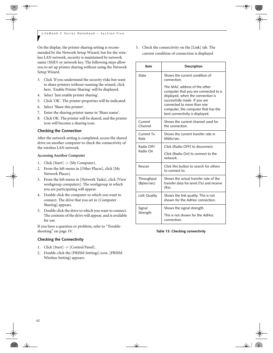 FUJITSU LIFEBOOK C2111 User Manual | Page 68 / 116