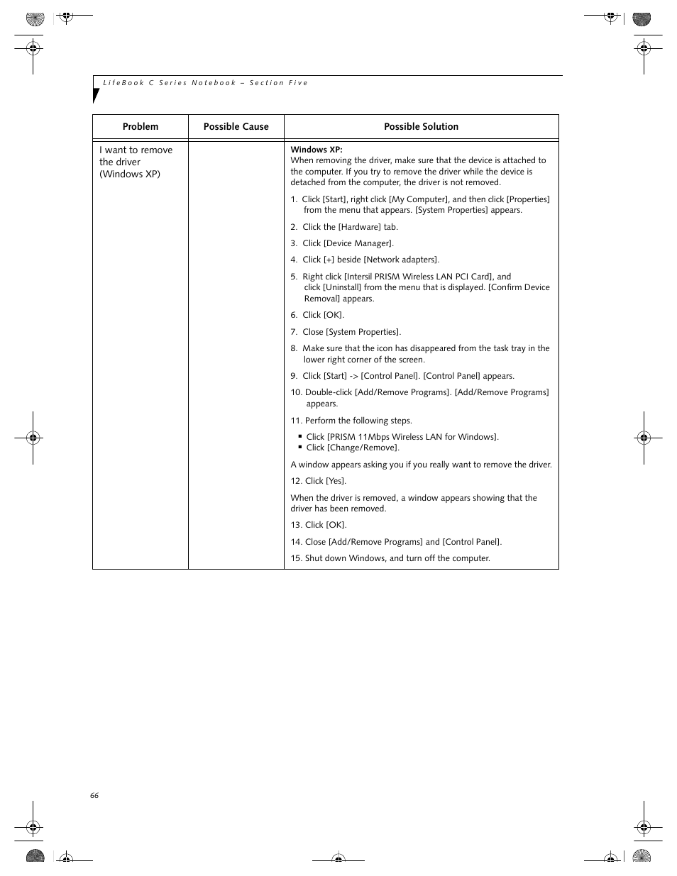 FUJITSU LIFEBOOK C2111 User Manual | Page 72 / 116