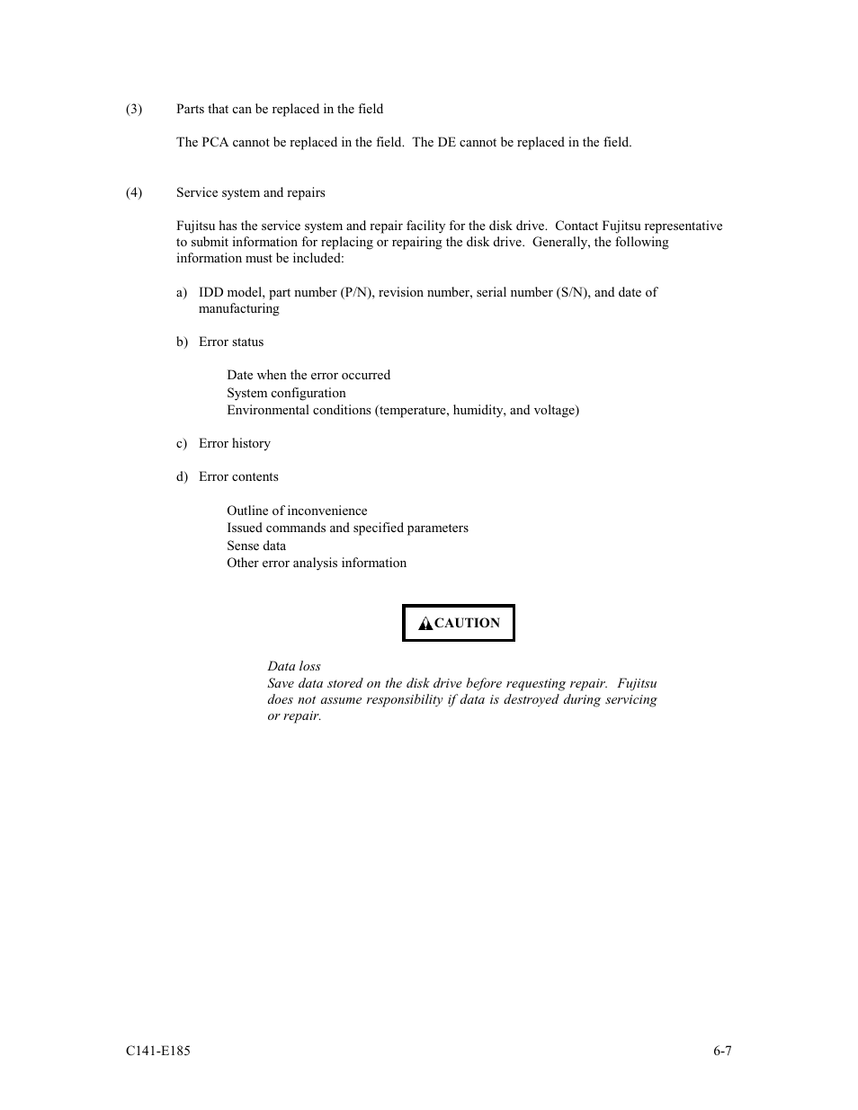 FUJITSU C141-E185-01EN MAS3184NC/NP User Manual | Page 103 / 130