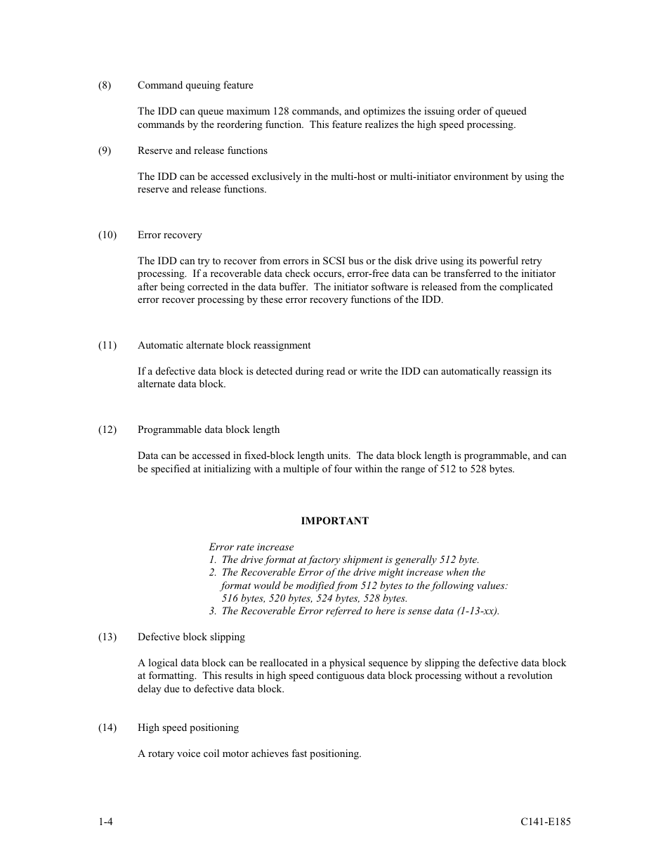 FUJITSU C141-E185-01EN MAS3184NC/NP User Manual | Page 20 / 130