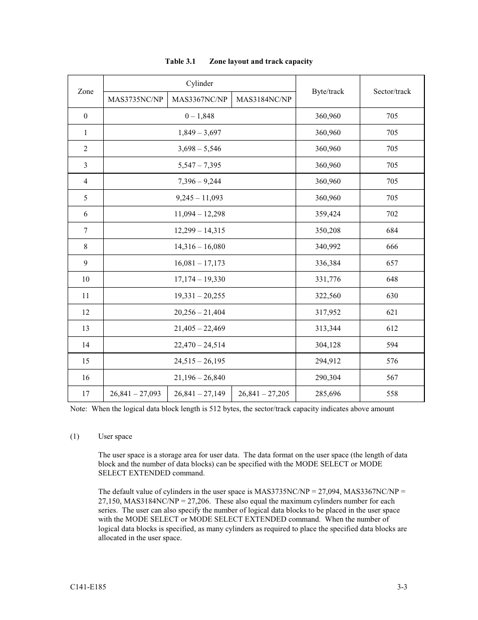 FUJITSU C141-E185-01EN MAS3184NC/NP User Manual | Page 37 / 130