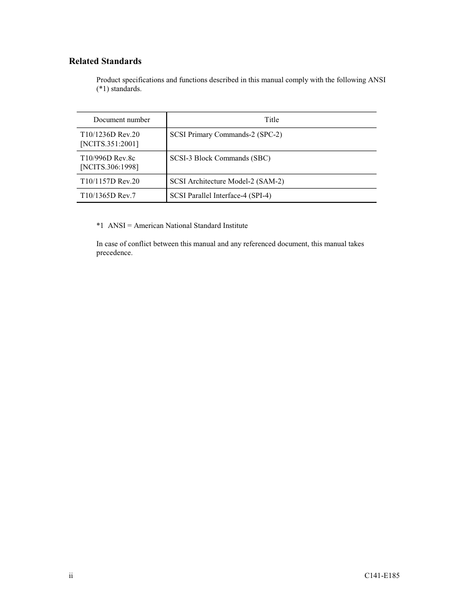 FUJITSU C141-E185-01EN MAS3184NC/NP User Manual | Page 4 / 130