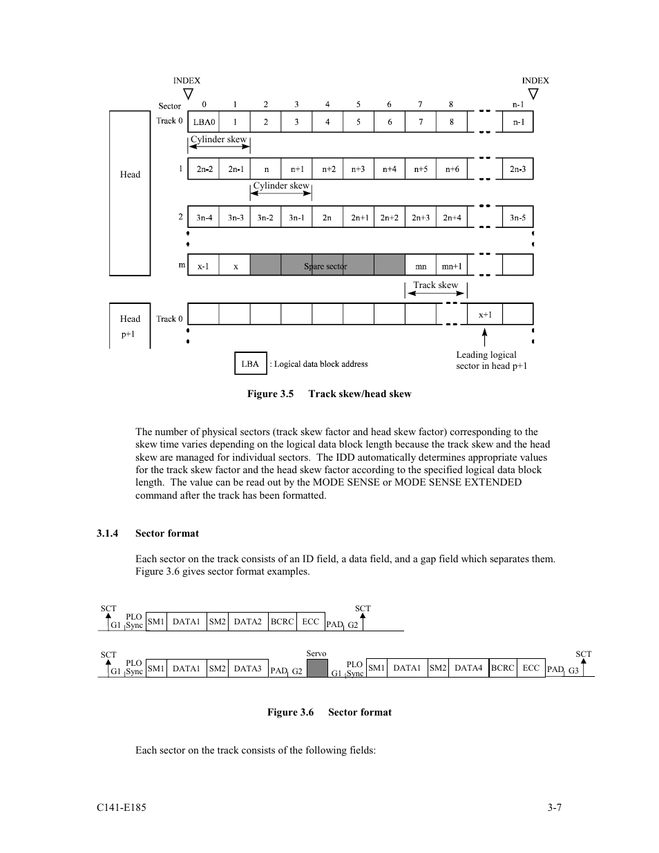 4 sector format | FUJITSU C141-E185-01EN MAS3184NC/NP User Manual | Page 41 / 130