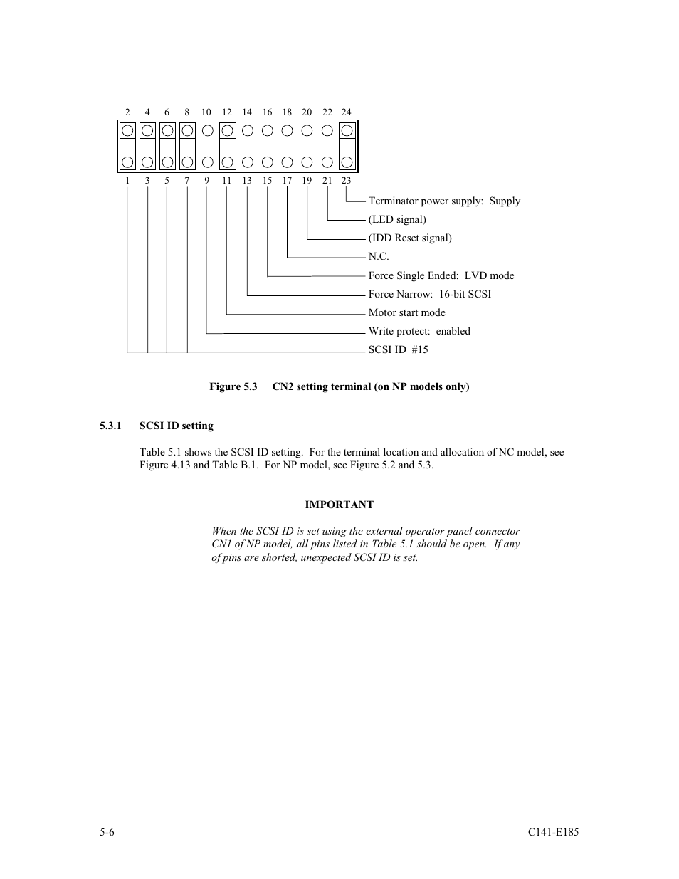 1 scsi id setting | FUJITSU C141-E185-01EN MAS3184NC/NP User Manual | Page 78 / 130