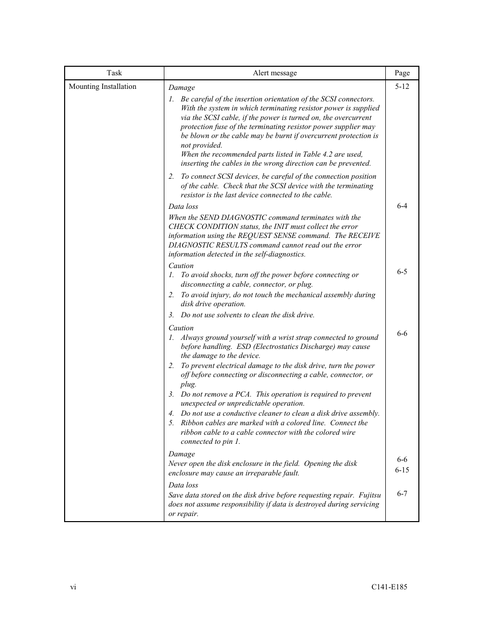 FUJITSU C141-E185-01EN MAS3184NC/NP User Manual | Page 8 / 130
