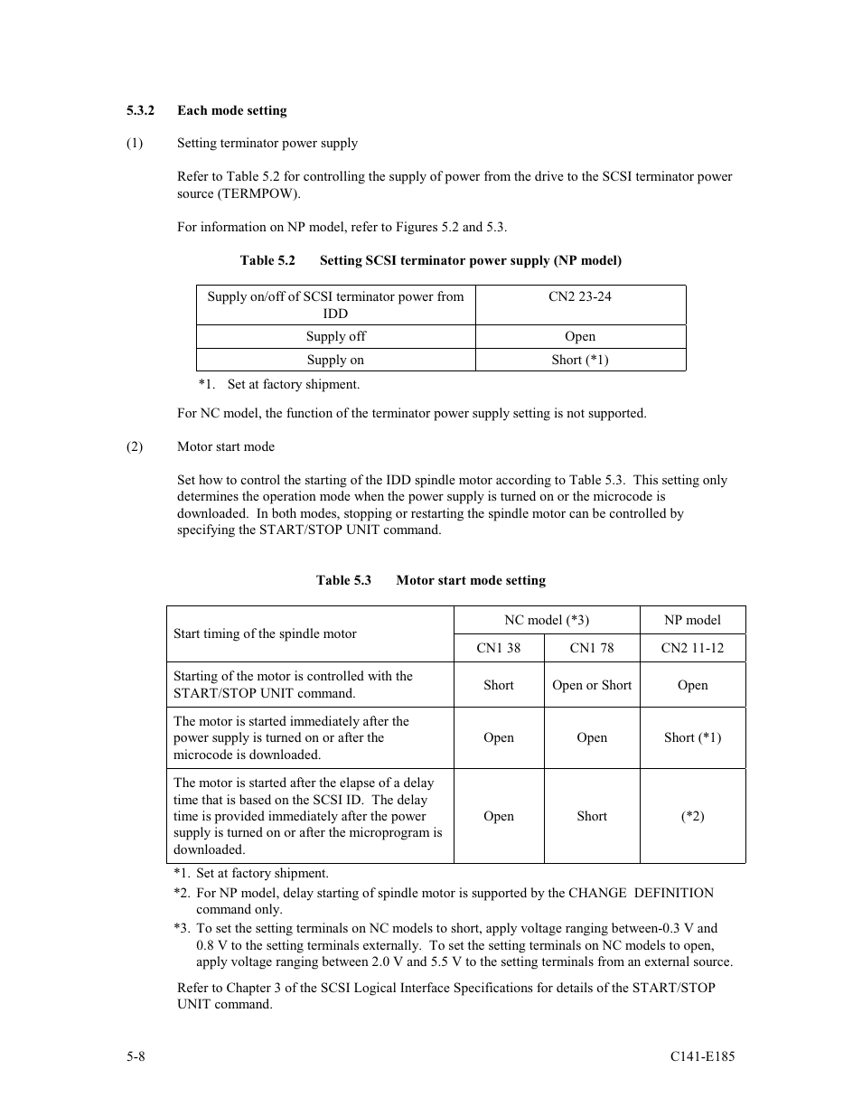 2 each mode setting | FUJITSU C141-E185-01EN MAS3184NC/NP User Manual | Page 80 / 130