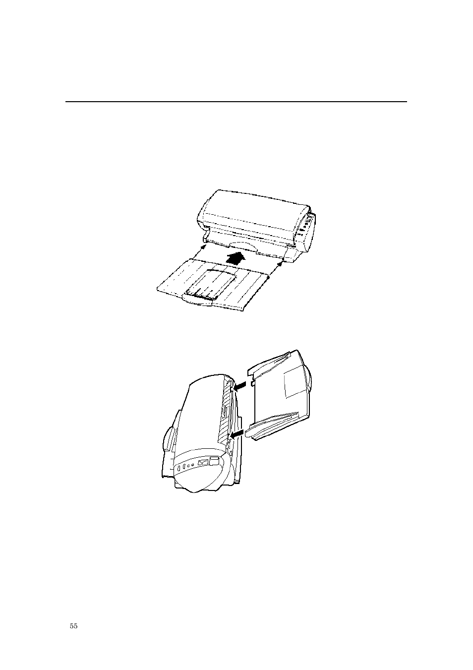 2 mounting the stacker and chuter | FUJITSU M3091DC User Manual | Page 23 / 51