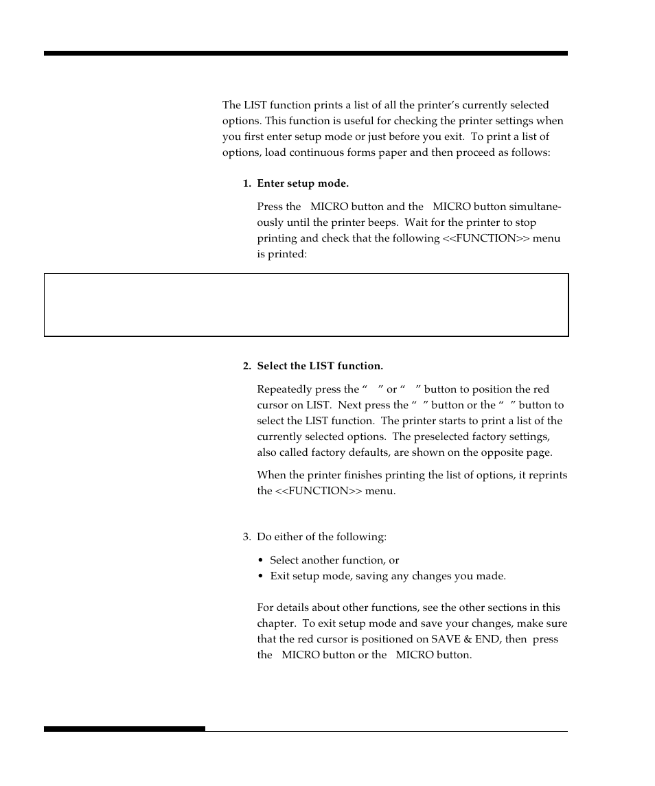 Printing a list of selected options | FUJITSU DL9300 User Manual | Page 101 / 250