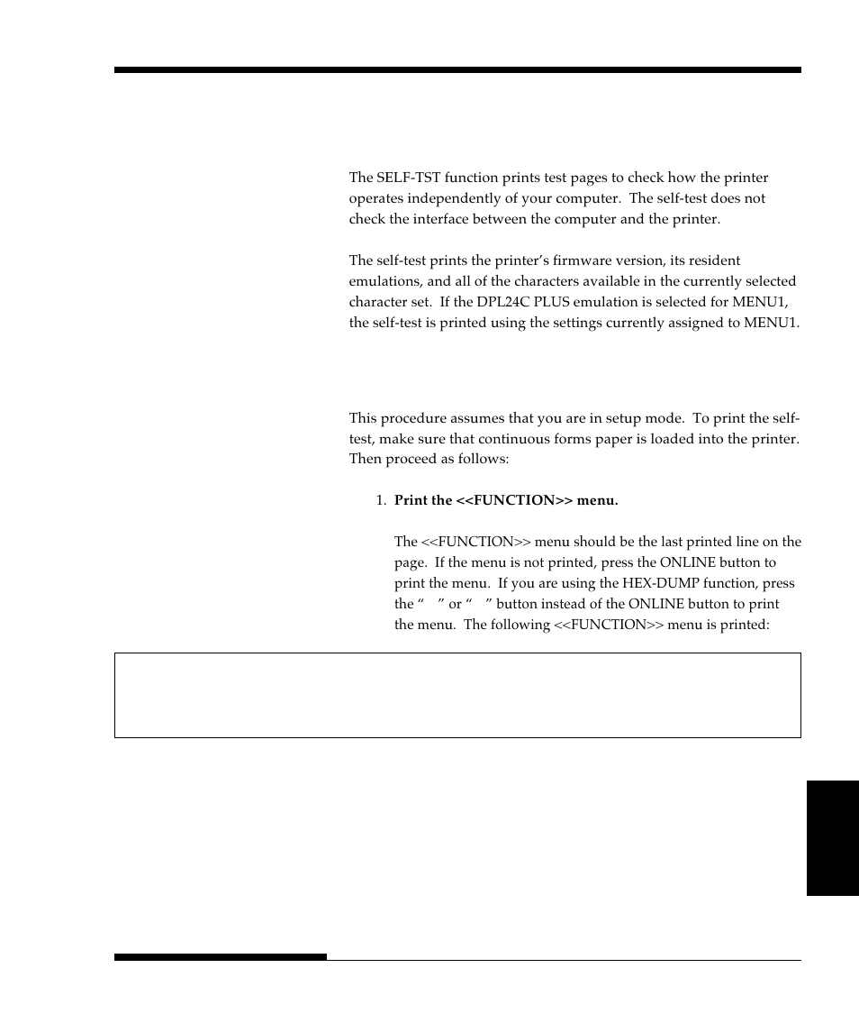 Printing the self-test | FUJITSU DL9300 User Manual | Page 134 / 250