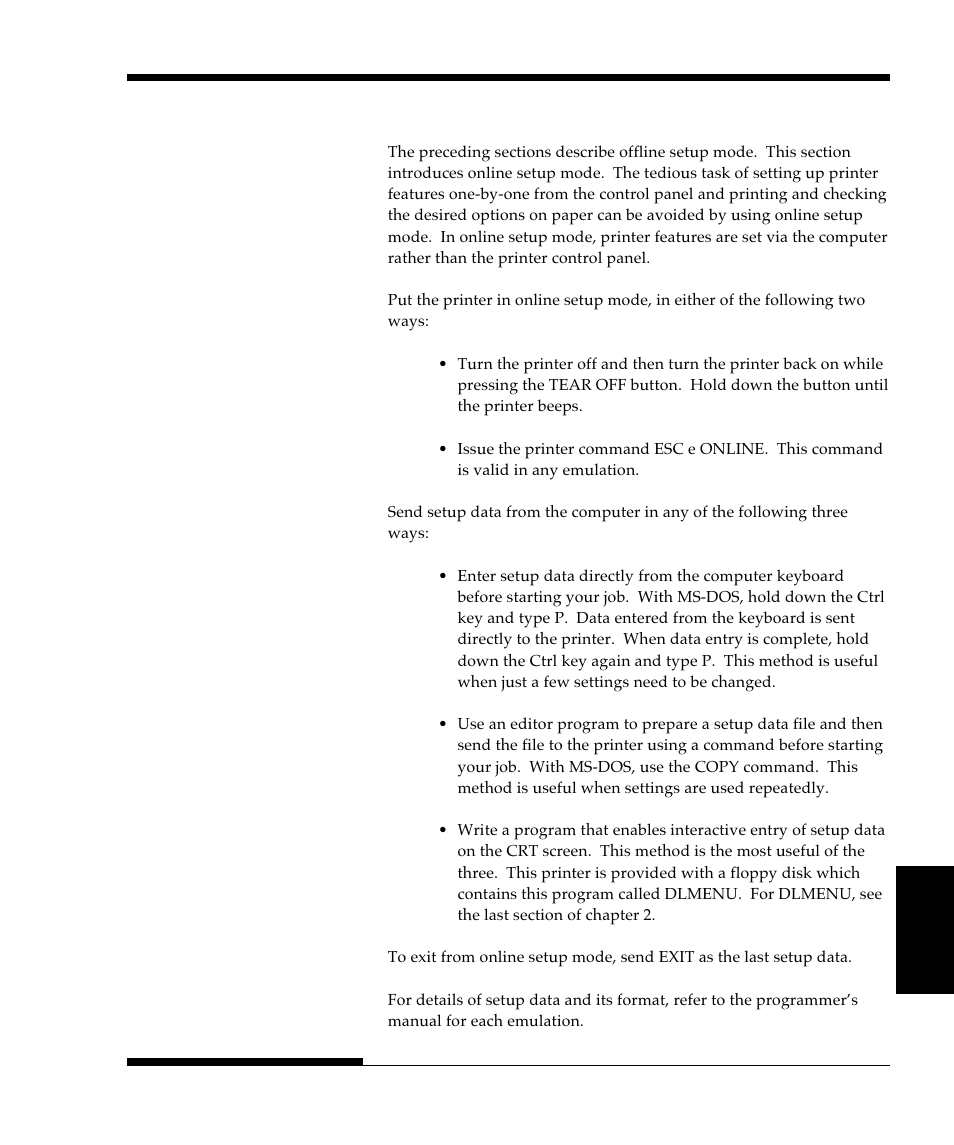 Online setup mode | FUJITSU DL9300 User Manual | Page 144 / 250