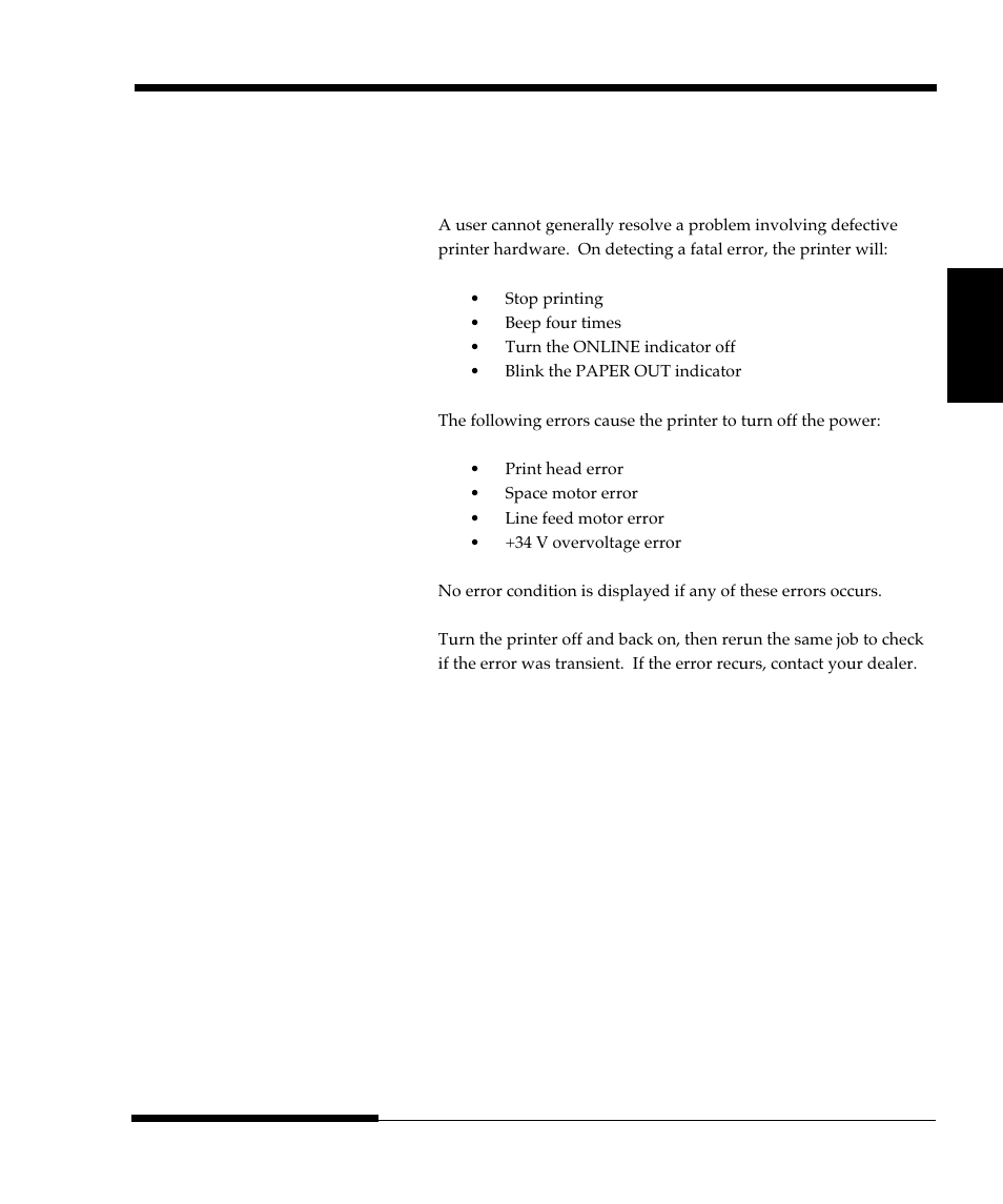 Printer failures | FUJITSU DL9300 User Manual | Page 162 / 250