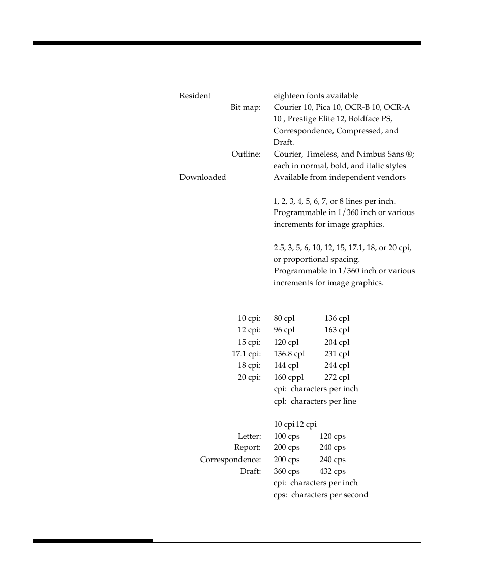 Performance specifications | FUJITSU DL9300 User Manual | Page 171 / 250