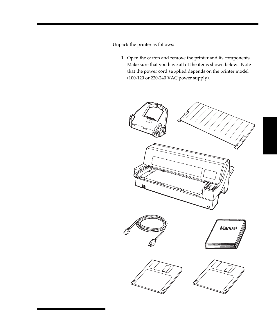 Unpacking the printer | FUJITSU DL9300 User Manual | Page 22 / 250