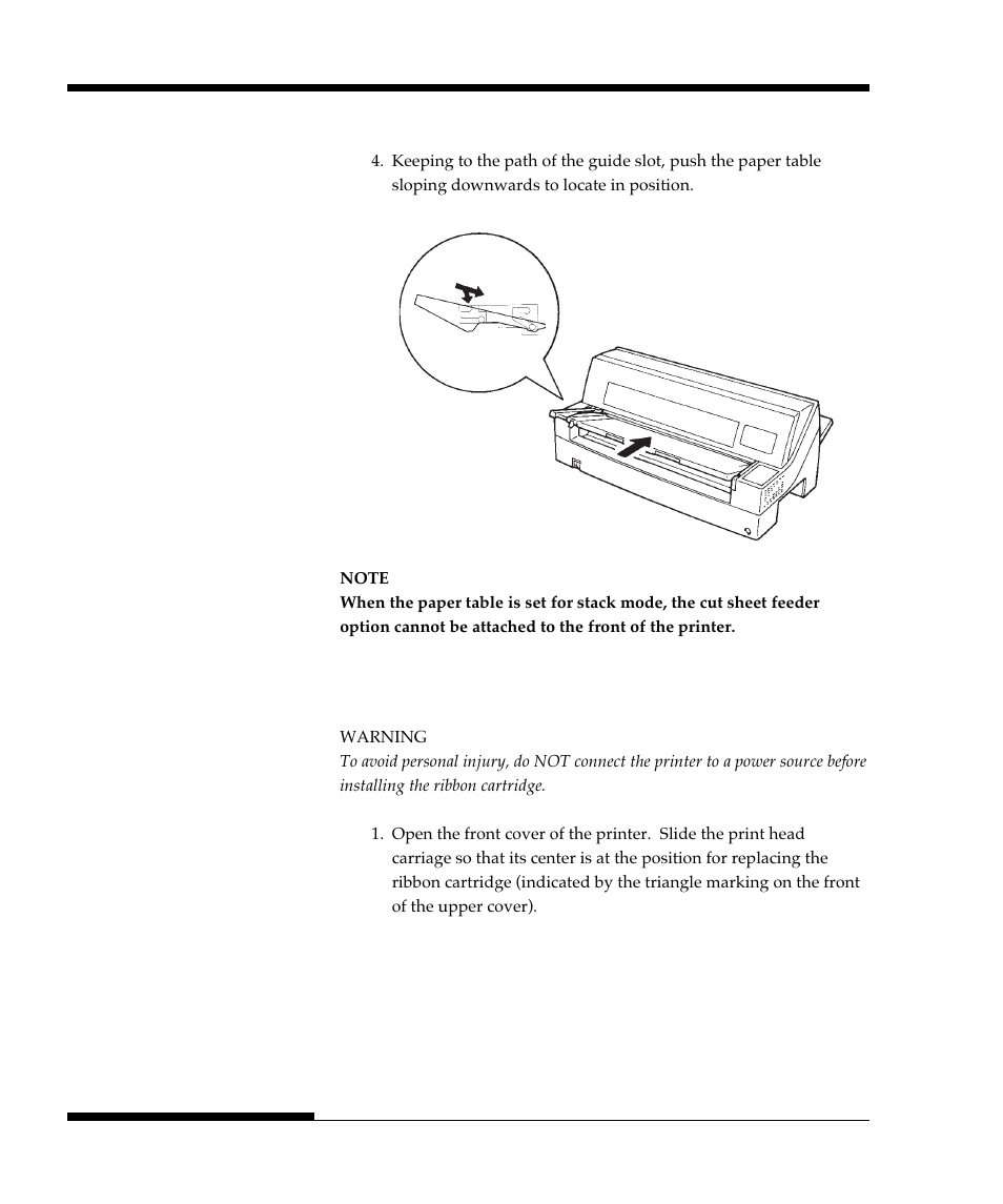 Installing the ribbon cartridge | FUJITSU DL9300 User Manual | Page 29 / 250