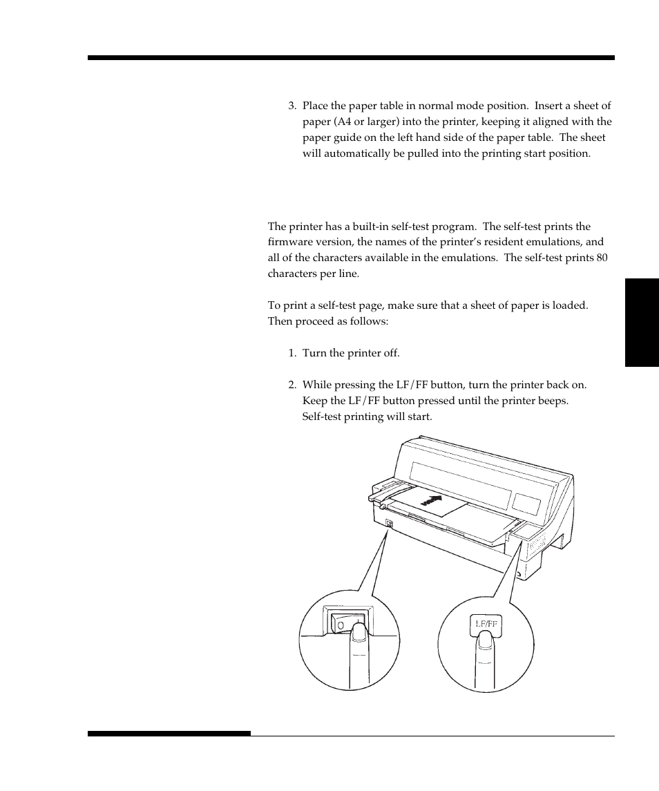 Printing the self-test | FUJITSU DL9300 User Manual | Page 36 / 250