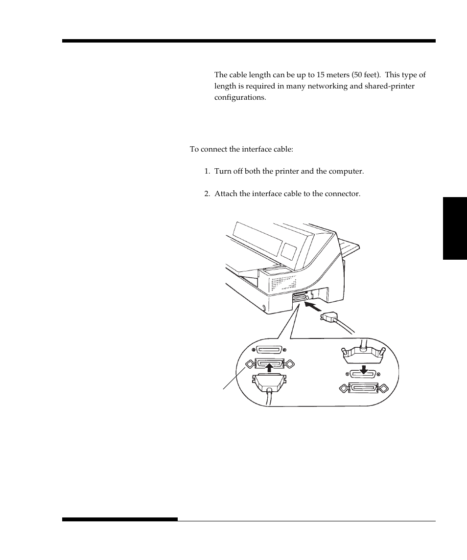 Connecting the interface cable | FUJITSU DL9300 User Manual | Page 42 / 250