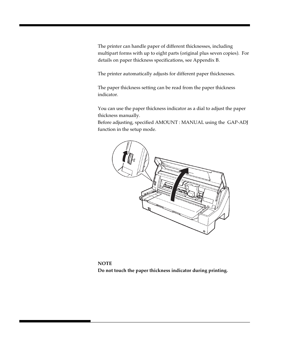 Adjusting for paper thickness | FUJITSU DL9300 User Manual | Page 63 / 250