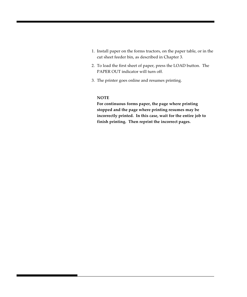 Continuing printing after supplying paper | FUJITSU DL9300 User Manual | Page 89 / 250