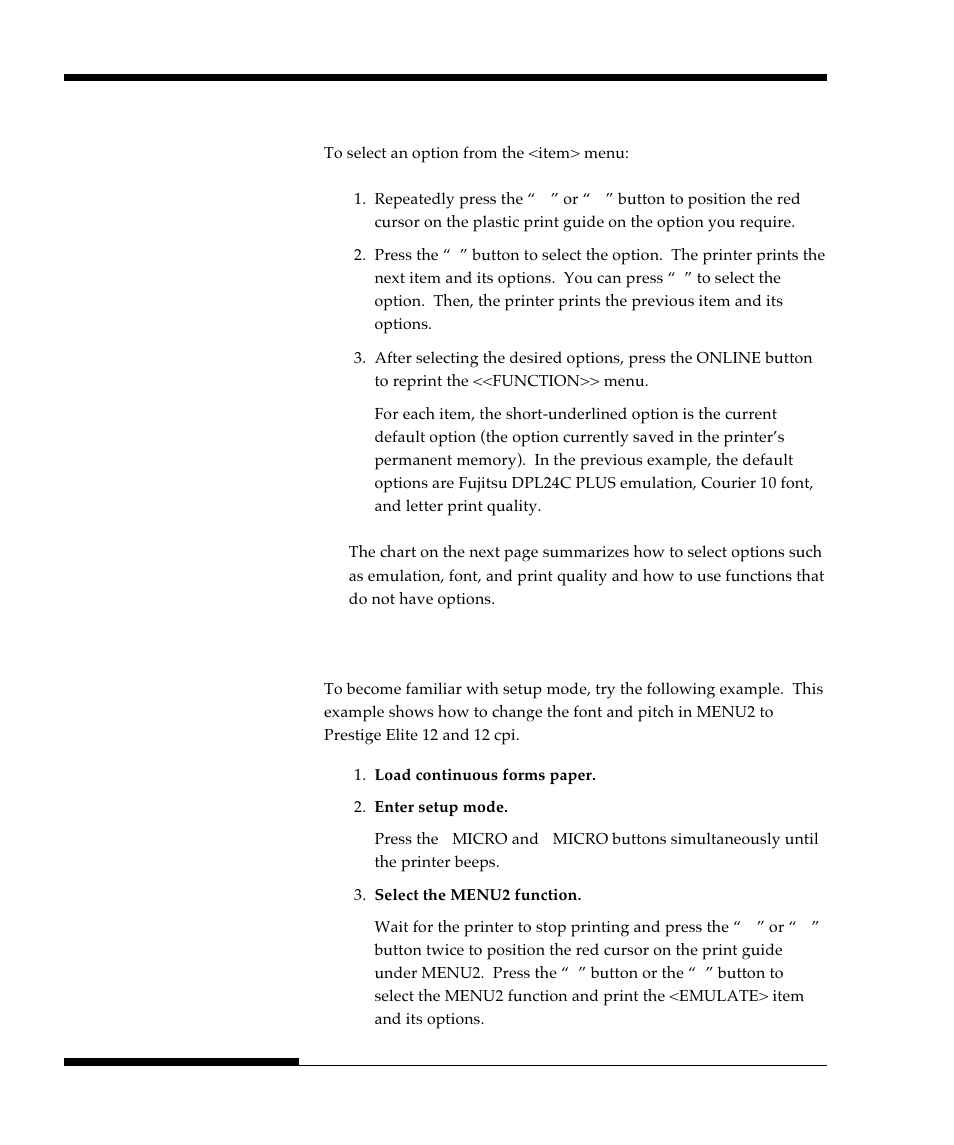 Setup mode example | FUJITSU DL9300 User Manual | Page 97 / 250