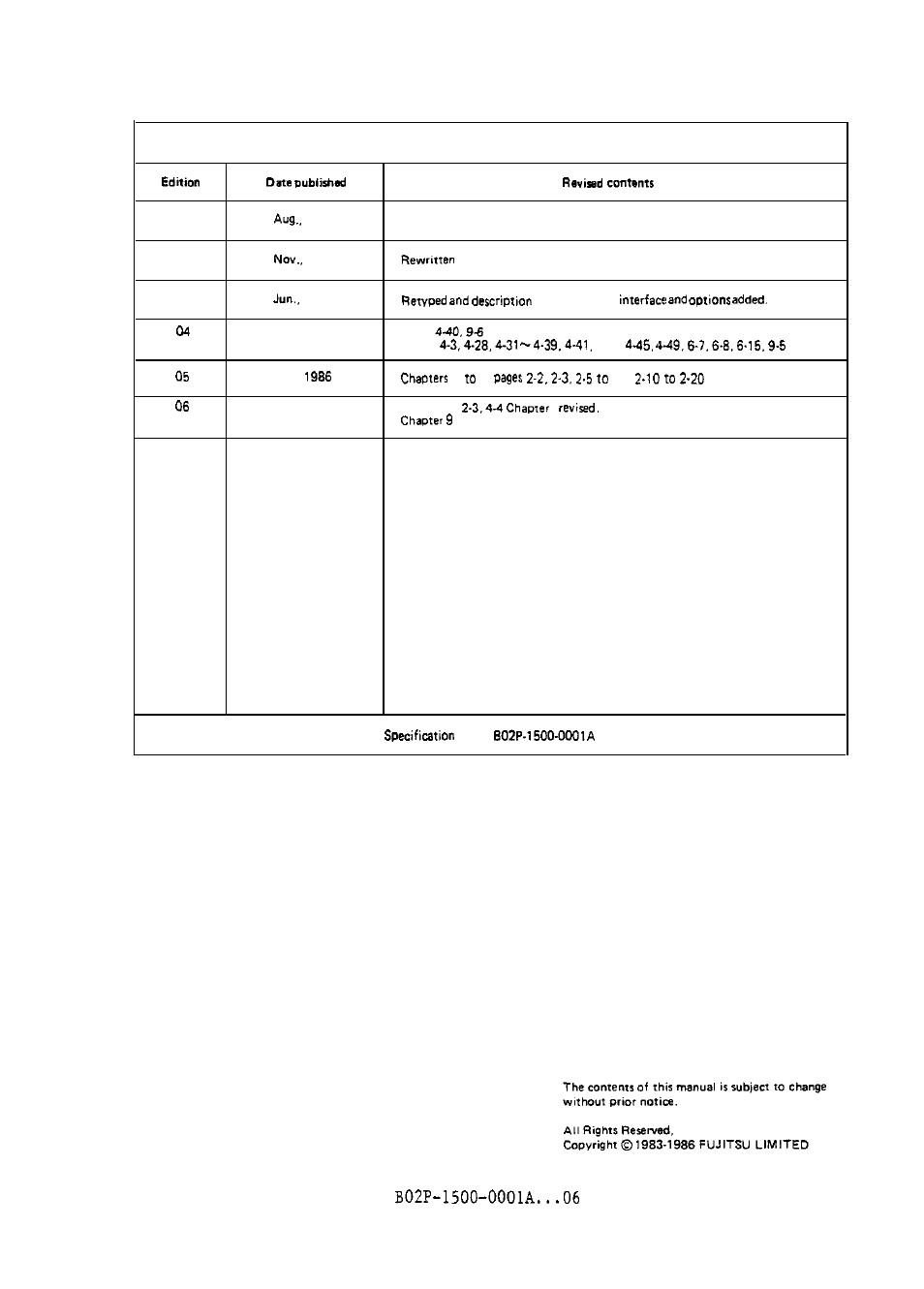 FUJITSU M304X User Manual | Page 3 / 143