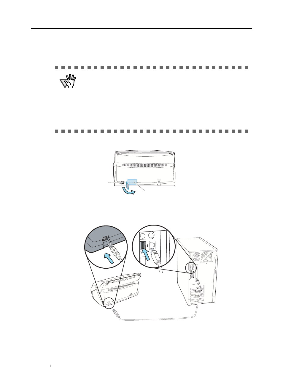 18 ■ connecting the usb cable | FUJITSU fi-5110EOX User Manual | Page 34 / 135
