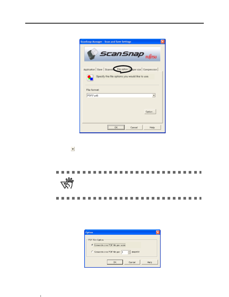 File option] tab | FUJITSU fi-5110EOX User Manual | Page 62 / 135
