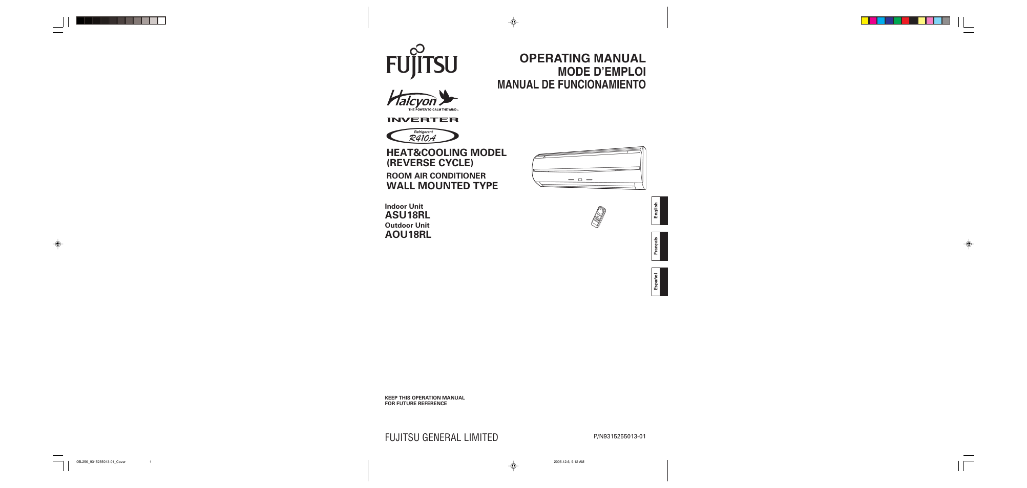 FUJITSU AOU18RL User Manual | 19 pages