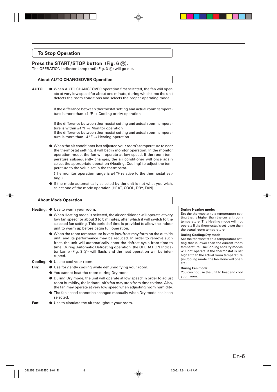 En-6 | FUJITSU AOU18RL User Manual | Page 9 / 19