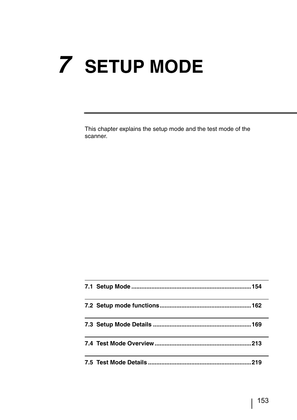 7 setup mode, Setup mode | FUJITSU IMAGE SCANNER FI-486PRRE User Manual | Page 176 / 286