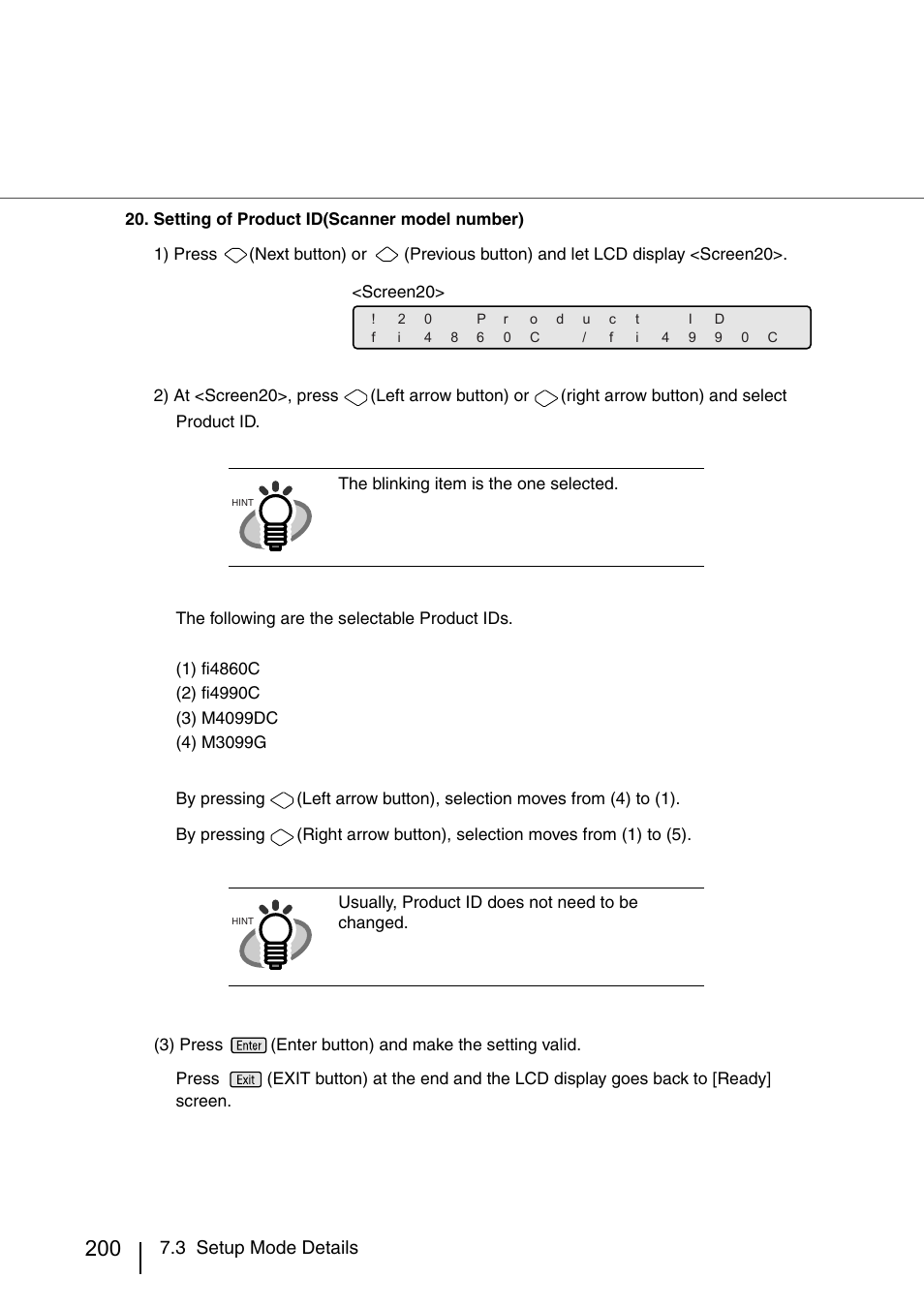 3 setup mode details | FUJITSU IMAGE SCANNER FI-486PRRE User Manual | Page 223 / 286
