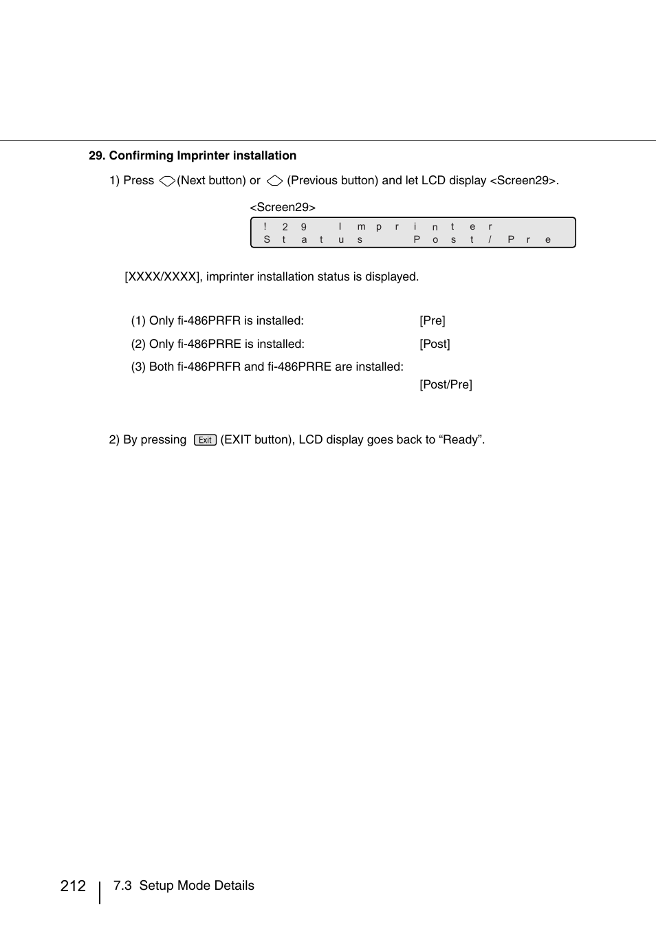 3 setup mode details | FUJITSU IMAGE SCANNER FI-486PRRE User Manual | Page 235 / 286