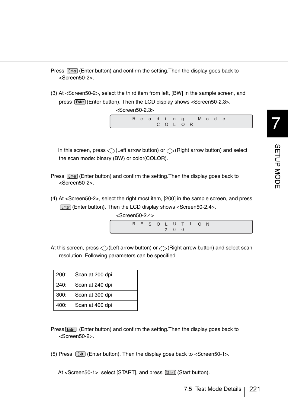 Setup mode | FUJITSU IMAGE SCANNER FI-486PRRE User Manual | Page 244 / 286
