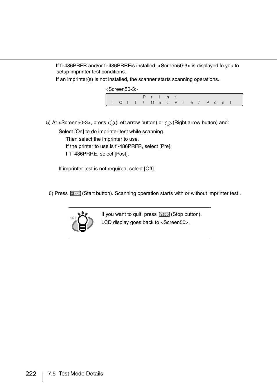 5 test mode details | FUJITSU IMAGE SCANNER FI-486PRRE User Manual | Page 245 / 286