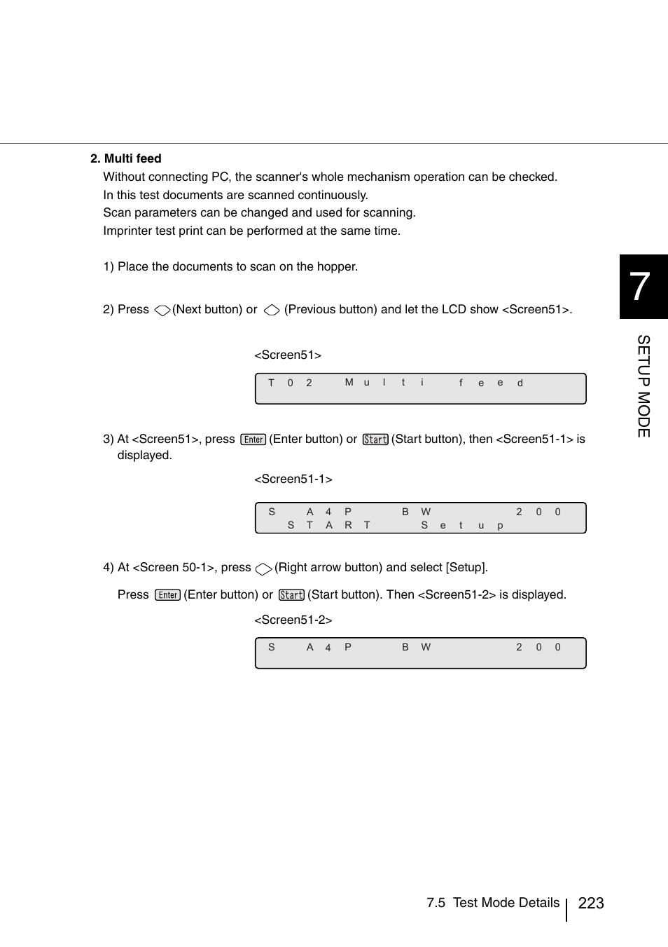 Setup mode | FUJITSU IMAGE SCANNER FI-486PRRE User Manual | Page 246 / 286