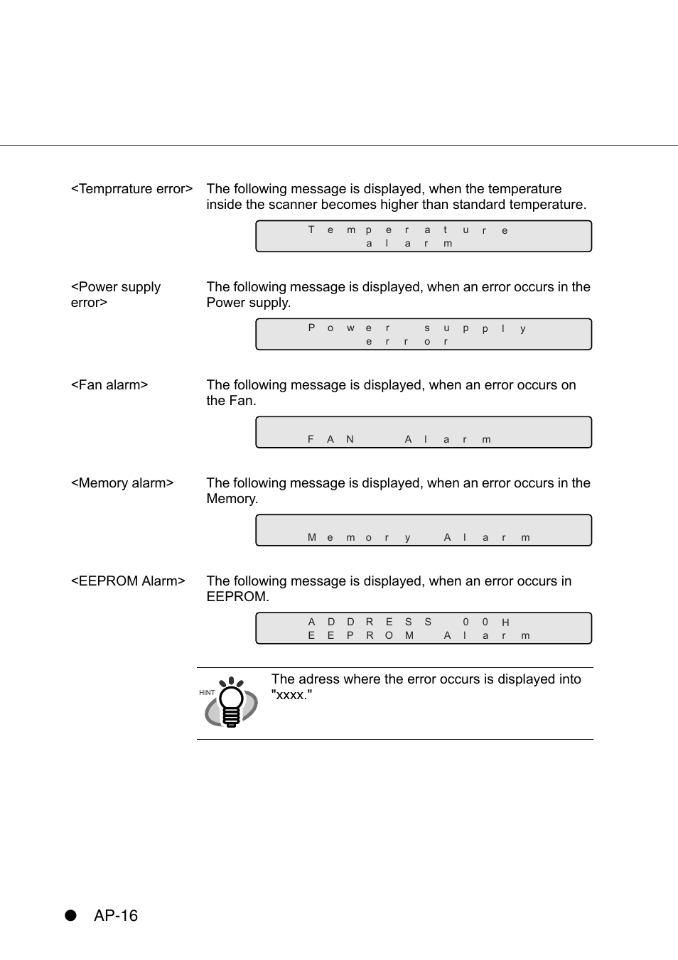 Ap-16 | FUJITSU IMAGE SCANNER FI-486PRRE User Manual | Page 279 / 286