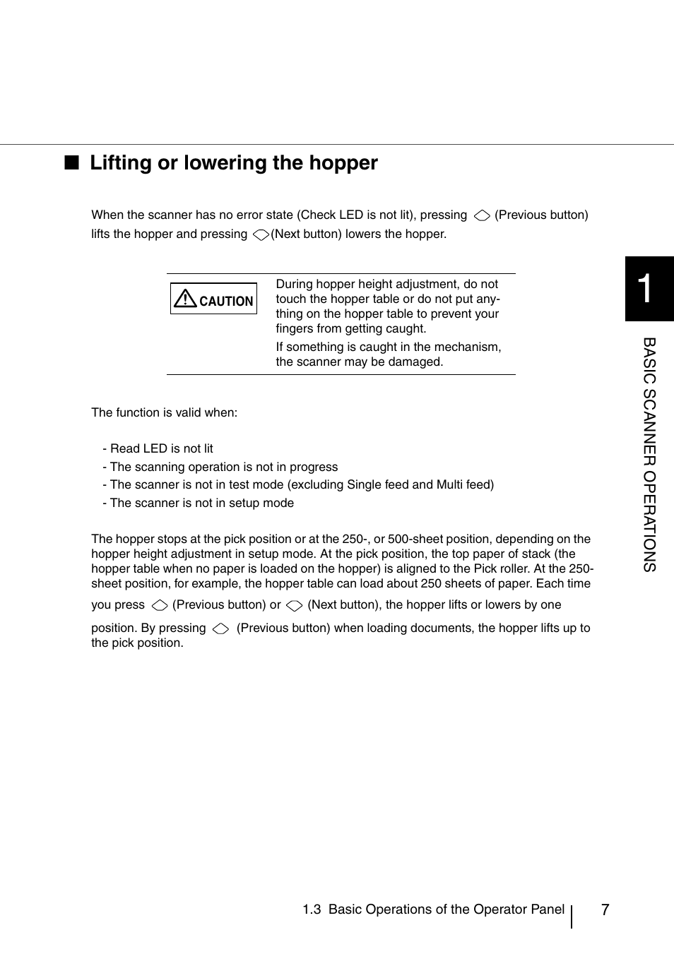 Lifting or lowering the hopper | FUJITSU IMAGE SCANNER FI-486PRRE User Manual | Page 30 / 286