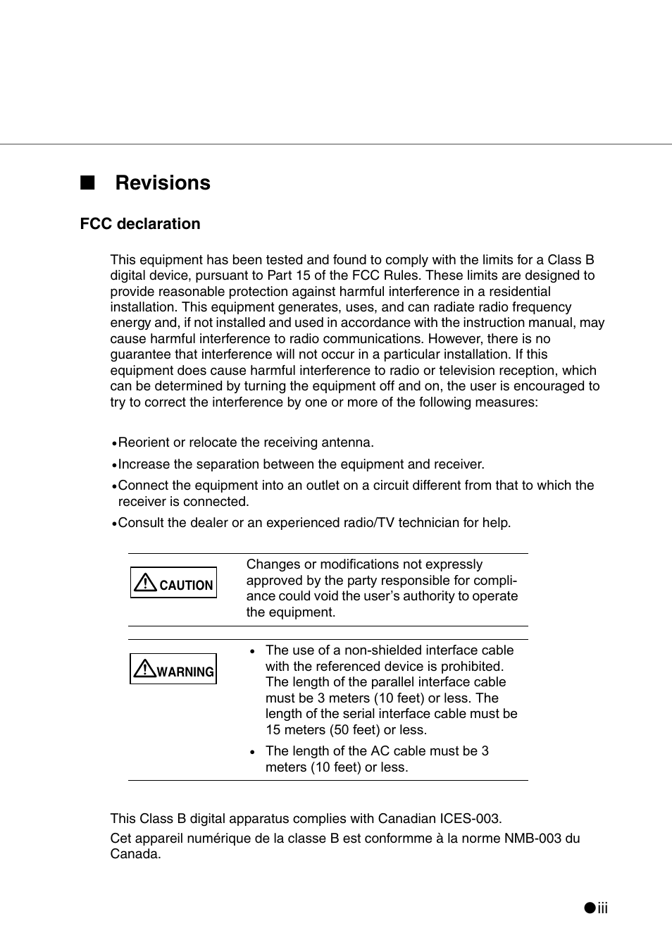 Revisions, Fcc declaration | FUJITSU IMAGE SCANNER FI-486PRRE User Manual | Page 4 / 286