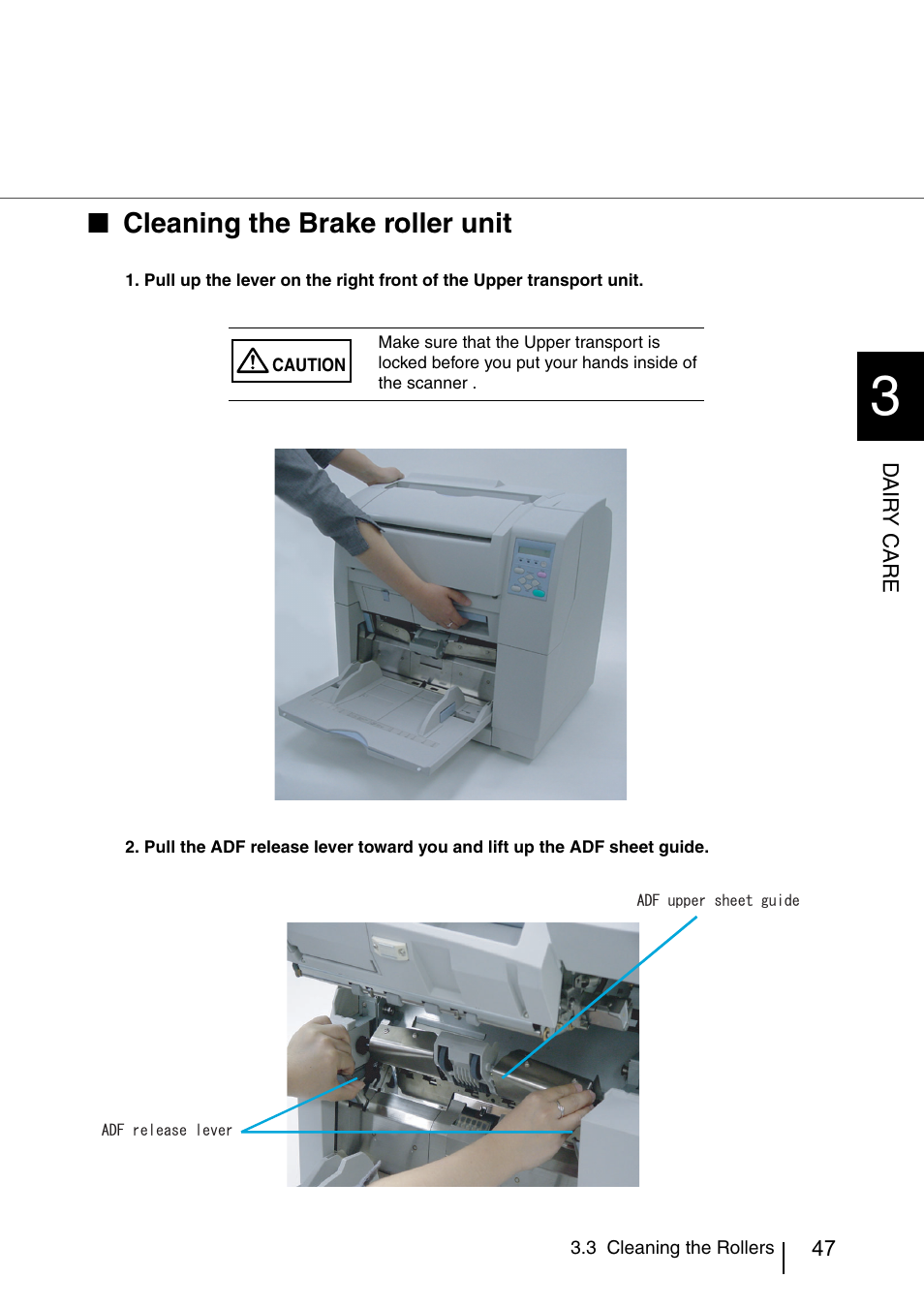 Cleaning the brake roller unit | FUJITSU IMAGE SCANNER FI-486PRRE User Manual | Page 72 / 286