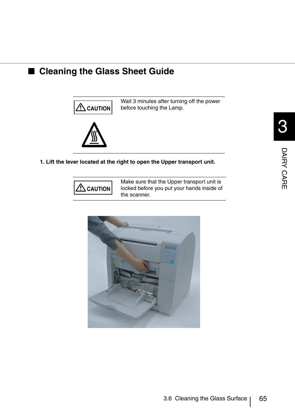 Cleaning the glass sheet guide | FUJITSU IMAGE SCANNER FI-486PRRE User Manual | Page 90 / 286