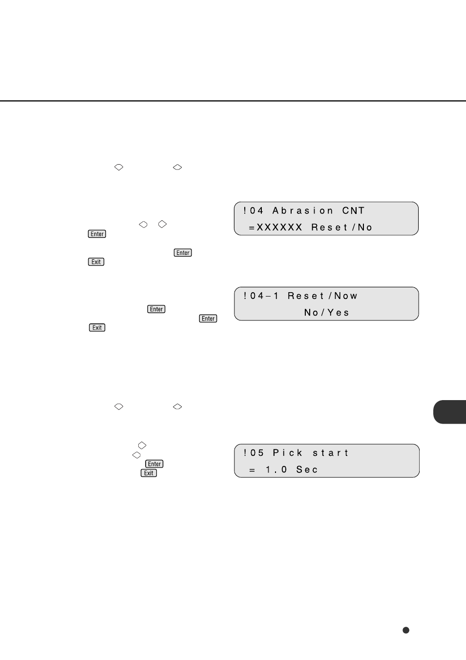 Reset of the abrasion counter, Setting the pick start time | FUJITSU fi-4750C User Manual | Page 76 / 94